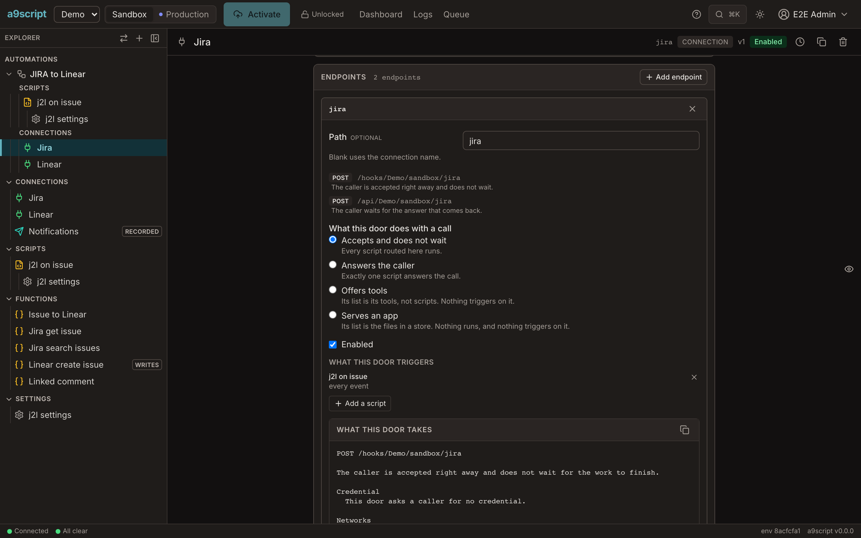 One endpoint, read as a webhook, an API for other applications, or an MCP server for assistants.