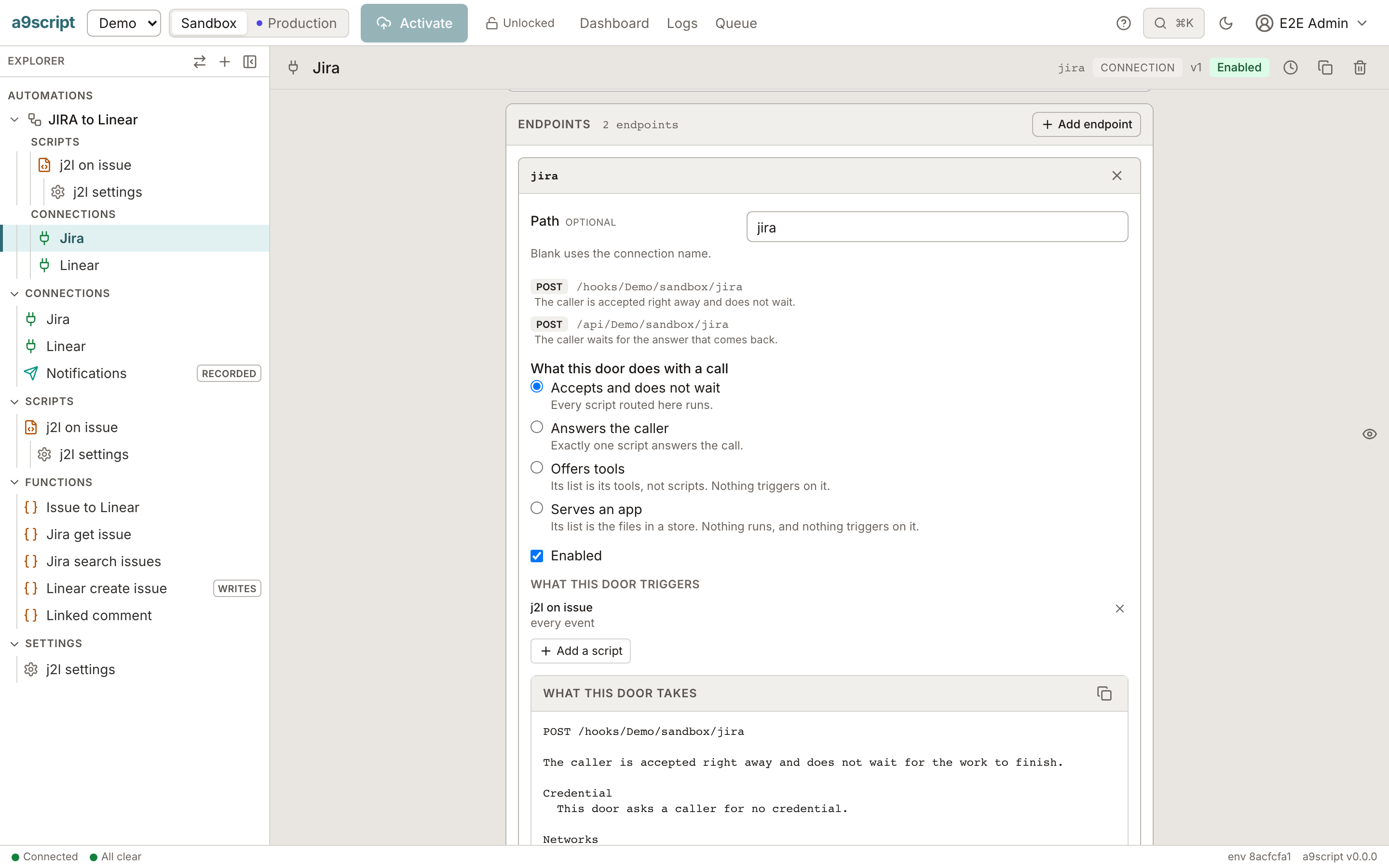 One endpoint, read as a webhook, an API for other applications, or an MCP server for assistants.